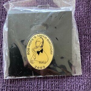 Bob Hope's 100th Birthday Hirschfeld Pin 2003 Library of Congress Event Sealed